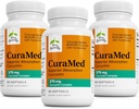 Terry Natural CuraMed 375mg - Suplement przeciwutleniający do wsparcia zdrowia mózgu i immunologicznego - Suplement diety z Curcumin & Turmeric Esential Oil - Herbal Liver Support - 60 Softgels (Opakowanie po 3)