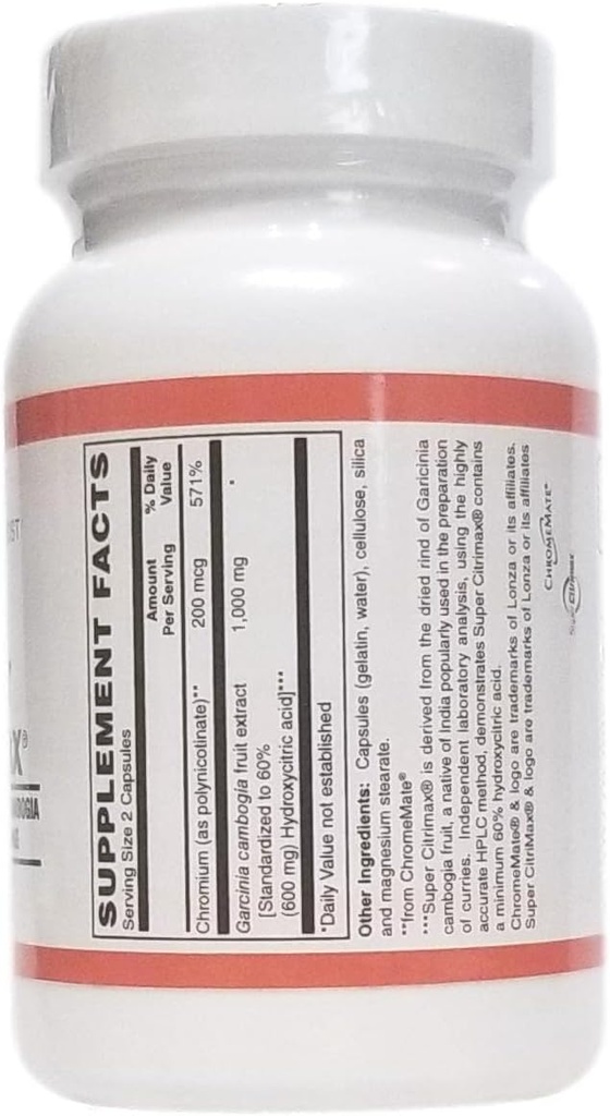 Super Citrimax, 1000mg Garcinia Cambogia, 90 kapsułek