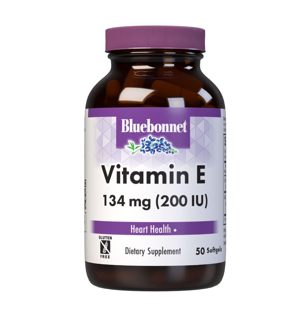 BlueBonnet Witamina E 200 IU Mieszane Softgele, 50 Count