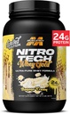 Proszek z białka serwatki MuscleTech (krem bananowy, 2LB) - Izolat z białka serwatki Nitro- Tech, Smoothie Mix for Lean Muscle & Fast Recovery - 24 g białka złota serwatki dla kobiet i mężczyzn - bez glutenu