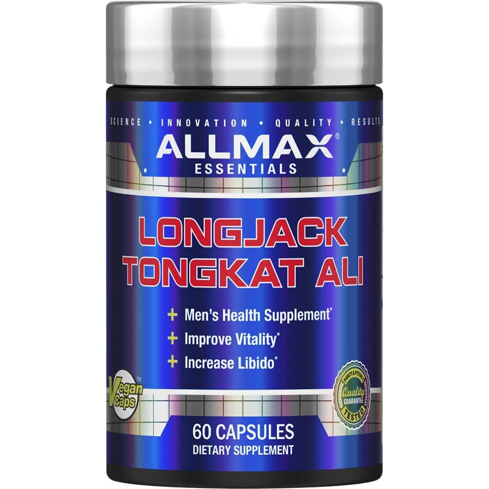 ALLMAX Essentials LongJack Tongkat Ali - 60 Kapsułek - Suplement zdrowia mężczyzn - Poprawia witalność - 60 Służenia