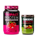 Nutrologia TRIPACT Białko w proszku, 7- in-1 Mieszany shake zastępczy, Superberry (40 Servings) Zielenina i owoce Powder- Natural Sourced Superfood, Czekolada (30 Servings)