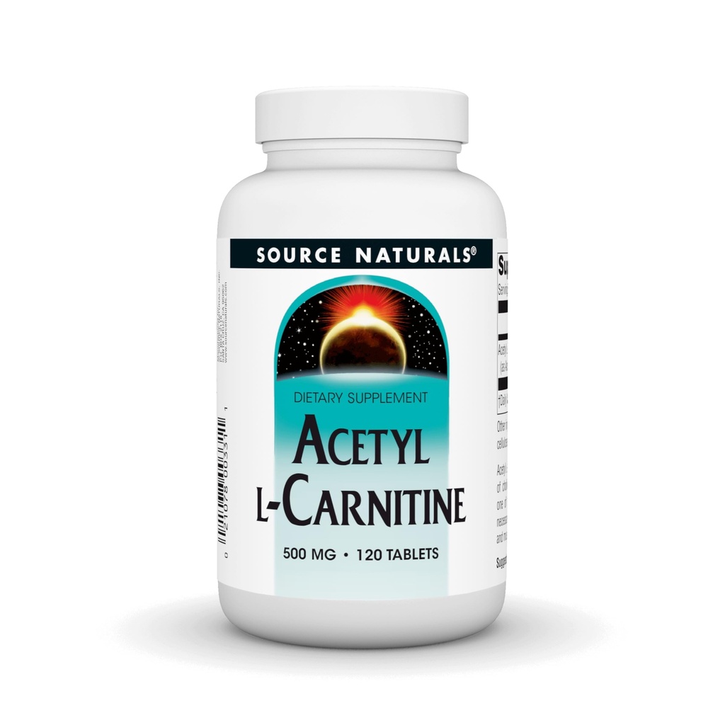 Źródło Naturals Acetyl L- Carnitine 500 Mg Tabletka, 120 Liczba