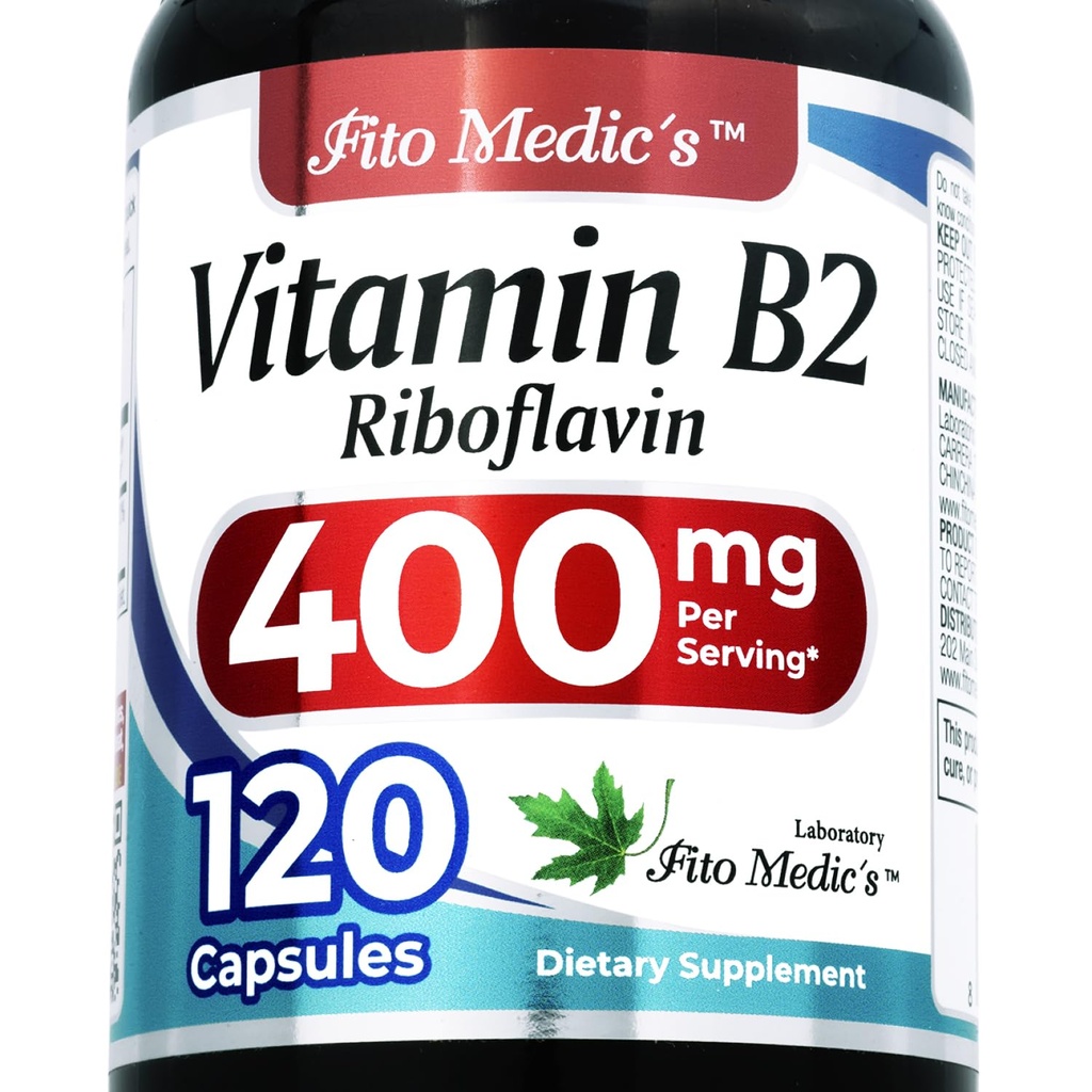 FITO MEDIC 's Lab BIAN 124; Witamina b2 BIAN 124; 120 Kapsułki BIAN 124; 400 mg BIAN 124; ryboflawina 400mg BIAN 124; b2 PLAN 124; ryboflawina BIAN 124; Ultra wysoka Absorpcja.