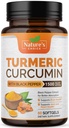 Kurkumina kurkumina suplement 1500mg - BioPerine Black Pepper Extract Advanced Absorption Curcuminoids for Nature 's Joint Support - Antyoksydant Herbal Supplement for Women & Men, Non-GMO - 60 Softgels