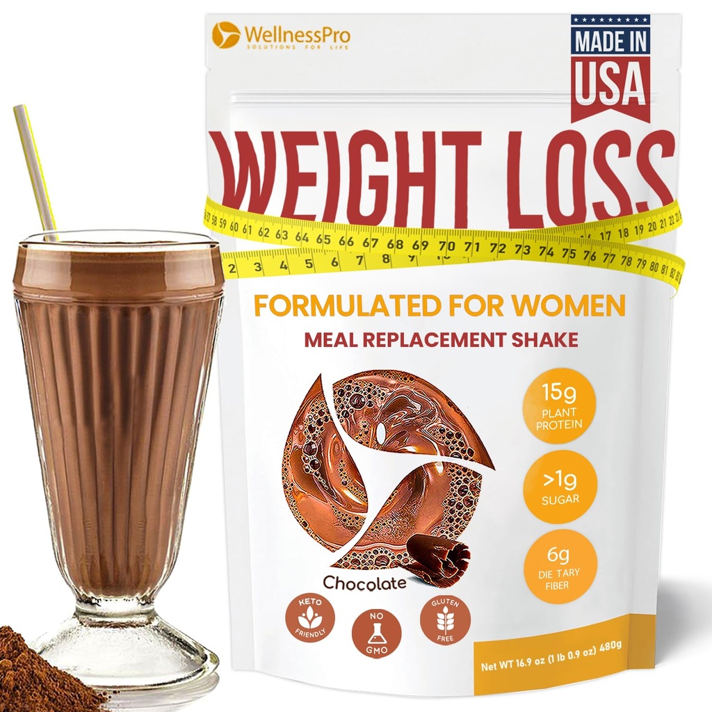 Mieszany shake zastępczy dla kobiet z czekoladowym aromatem, Keto Friendly, Kosher Protein Powder, Pre & Probiotyki dla łatwej trawienia, bez sukralozy, 16,9 Oz