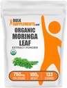 BulkSupplements.com Organic Moringa Extract Powder - Superfood Supplement, from Moringa Oleifera - Vegan & Gluten Free, 750mg per Serving, 100g (3.5 oz) (Opakowanie po 1)
