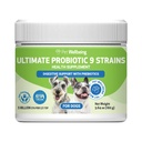 Pet Wellbeing - Ultimate Probiotic 9 Szczepy dla kotów i psów - Naturalne wsparcie dla trawienia i zdrowia traw moczowych 160 Grams.