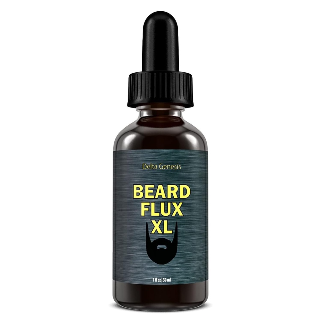 Beard Flux XL (1 fl oz / 30 ml) XL 124; wąsacz i brodaty wzrost Stymulowanie oleju 124; Facial Hair Growth Product dla mężczyzn 124; Soothing Formulacja z Argan, Kofeina i Jojoba