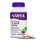 Natrol 5- HTP 100 mg, szybko rozpuszczalny suplement, Wspiera zbalansowany nastrój, produkcja serotoniny i ogólne Well- Being, 30 Mieszanych tabletek Berry, Aż do 30 Day Supply