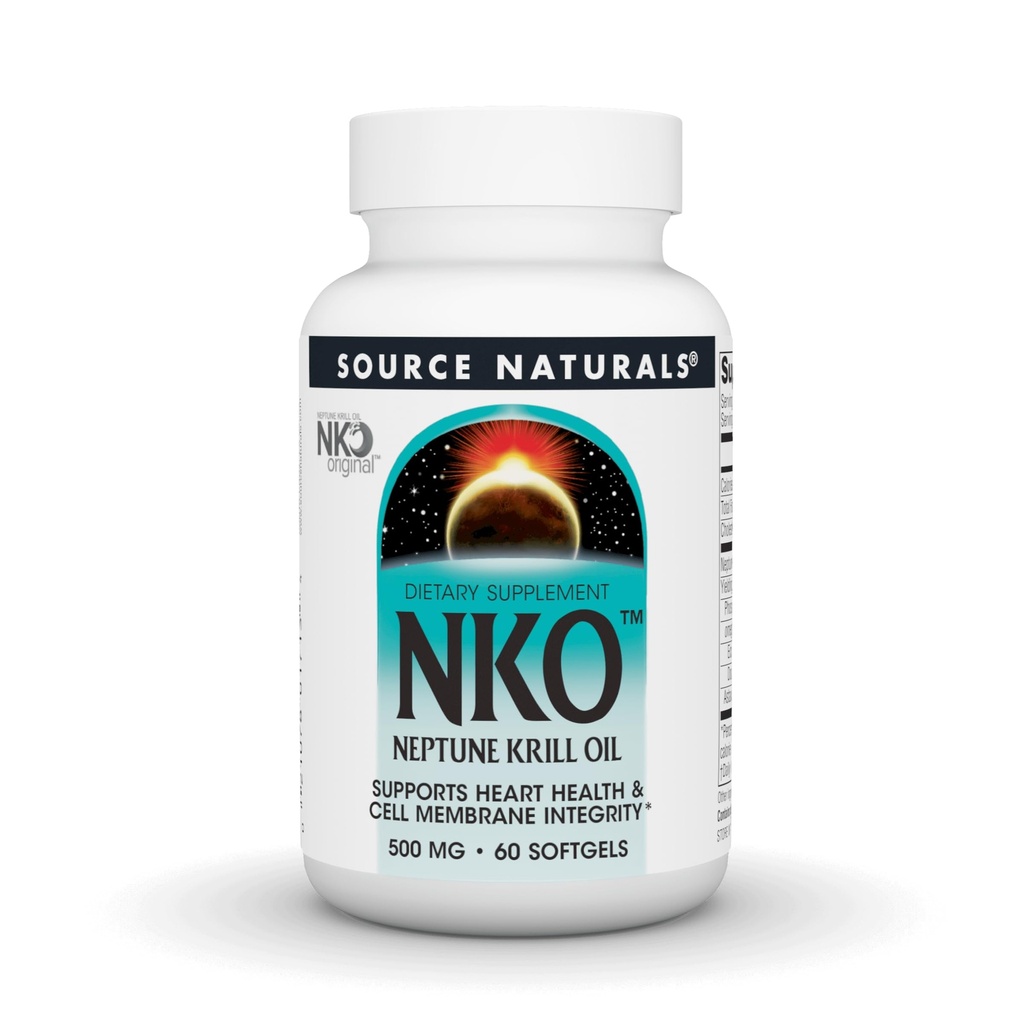 Źródło Naturals NKO Neptune Krill Oil, Supports Heart Health & Cell Membrane Integraty * 500 Mg - 60 Softgels