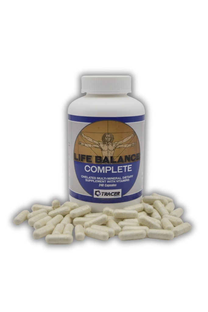 Life Balance Complete - Chelated Multi- Mineralne Suplement Dietetyczny z witamin - z Real Acid Amino Chelated Minerals - Wypełnij luki w swoim odżywianiu - Made in The USA - 240 Kapsułki