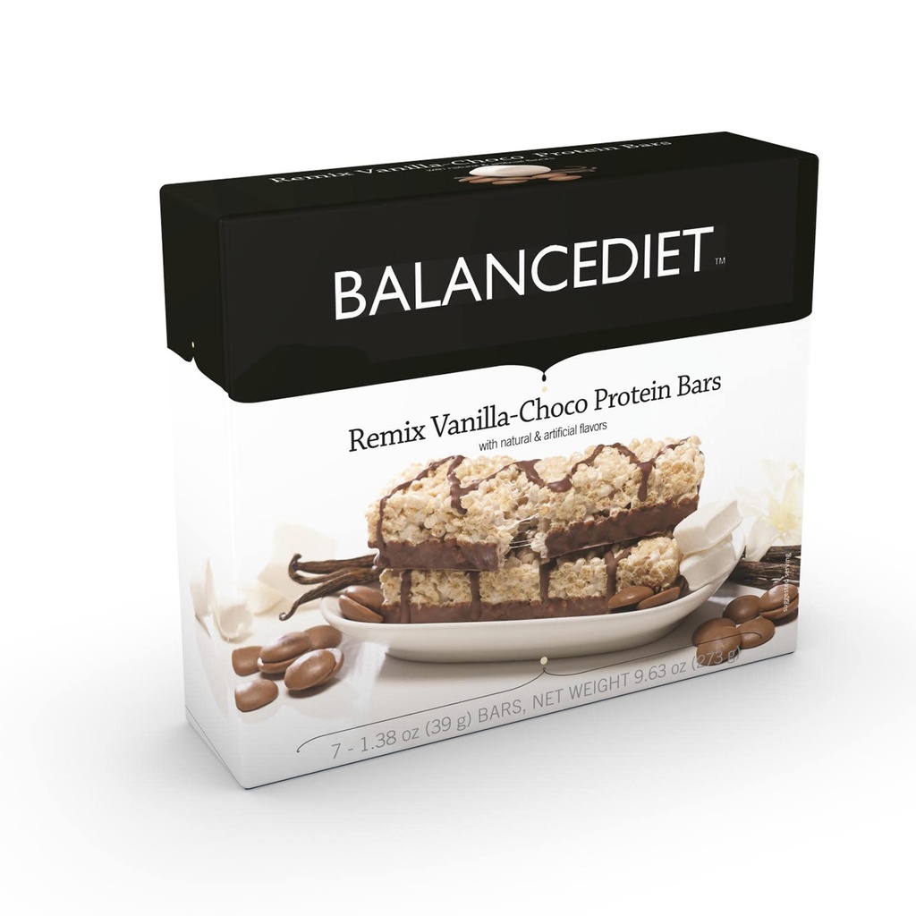 BalanceDiet ™ XI124; Protein Bar XI124; 15g Protein XI124; Low Carb XI124; 7 Bar Box (Remix Vanilla Chocolate)