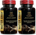 Natural Water Away Pills - Water Diet Pills, Water Pills Vitamins, Water Retention, Water Retention and Flushing, Fast Acting Bloating Relief - 2 Bottles