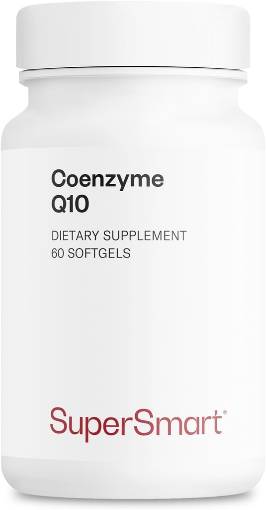 Supersmart - Co- Enzym Q10 (CoQ10) 90 mg na dobę - Suplement Ubichinolowy z Tocoferolami i Witaminą E Biologiczną 124; Non-GMO & Gluten Free - 60 Softgels