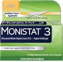 Monistat 3 Day Leczenie zakażenia drożdży u kobiet, 3 Miconazole przed napełnionym krem Wnioskodawcy, 1 opakowanie