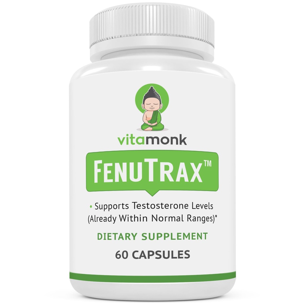 Ekstrakt VitaMonk FenuTrax ™ Fenugreek Potężny 50% Ekstrakt Nasiona kozieradki Standaryzowany dla Fenuzydu - Wysoka zawartość glikozydu i saponiny W porównaniu do Testofen - 60 Kapsułki