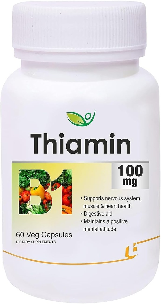 Generic Pub Tiamin (Witamina B1) - 60 Kapsułek Veg