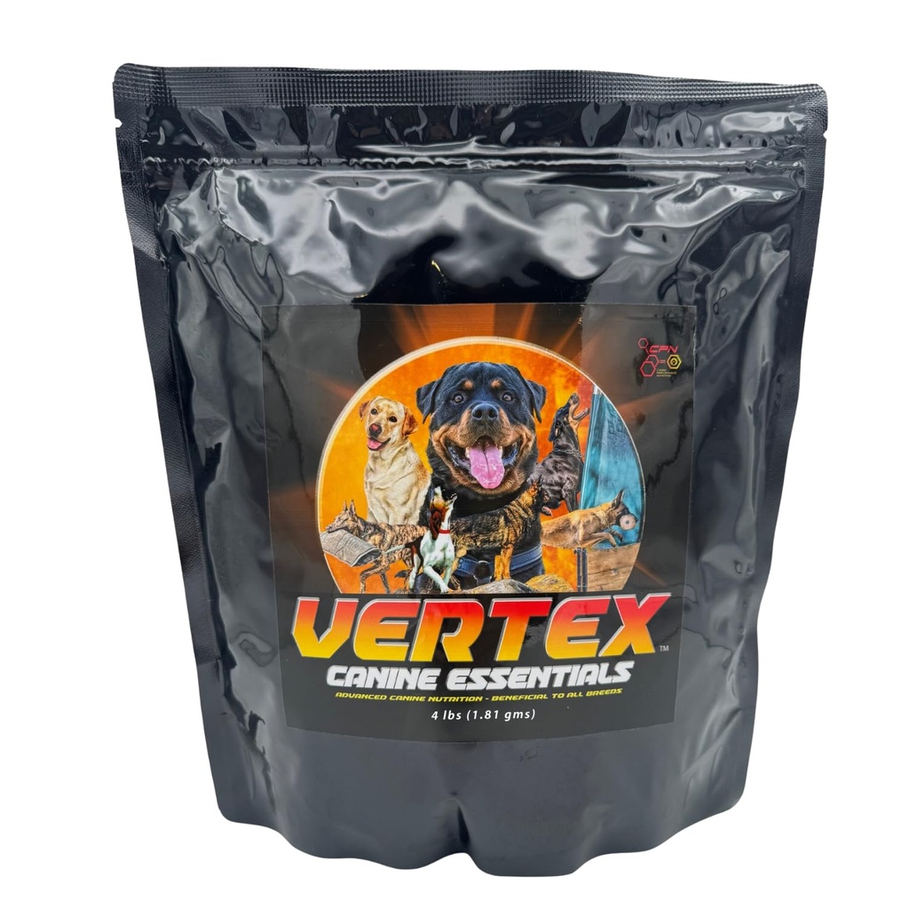 Vertex High- Performance Dog Supplement - Przeznaczona wątroba, serwatka i białko jaj - Wspiera mięśnie, odzysk, płodność, trawienie i produkcję mleka - Idealny do pracy, Hodowla i Aktywne psy - 4LBS