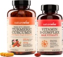 NatureWise Curcumin Turmeric 2250mg & witamina B Kompleks dla kobiet i mężczyzn - 150 Softgels Cellular Energy Mental Clarity Support