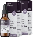 Marie Originals Naturalne krople oleju ucha 124; Mullein Garlic Oil Drops for Infections Prevention, Ziołowe krople ucha Ache dla dorosłych, Dzieci & Zwierzęta domowe, Pociesza ból ucha i woskowania Usuwanie, Erache Remedies (2 Pack)