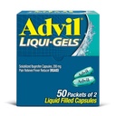 Advil Liqui- Gels Reliever Pain and Fever Reducer, Pain Medicine dla dorosłych z Ibuprofen 200mg dla bólu głowy, bólu pleców, bólu menstruacyjnego i bólu stawów Relief - 50x2 Kapsułki napełnione płynem