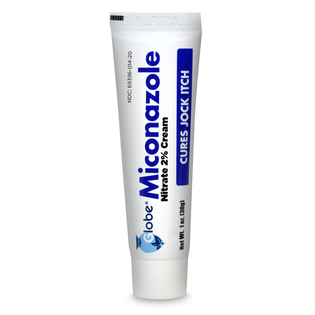 Globe Miconazole Nitrate 2% krem przeciwgrzybiczy 1 oz, leczy najbardziej Sportowe stopy, Jock Itch, Ringworm i więcej. Porównaj z wiodącą marką Nazwa