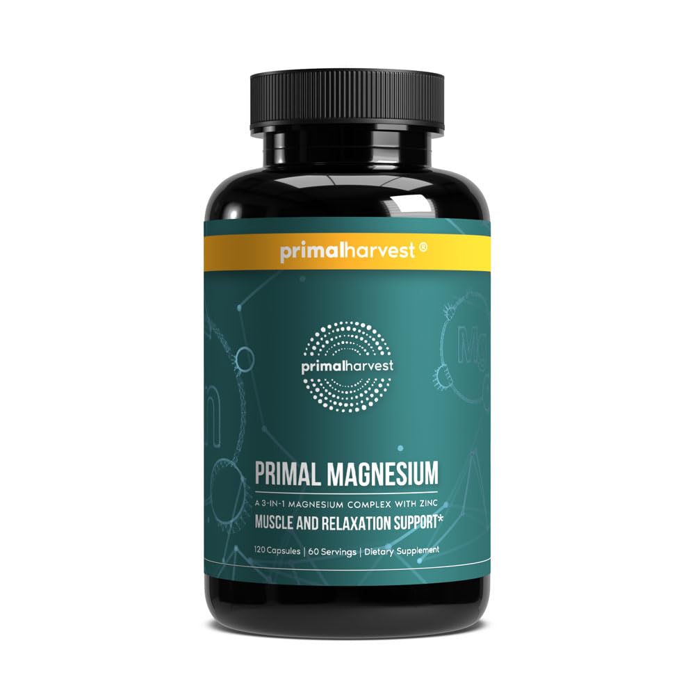 Kompleks suplementów magnezu 310mg przez pierwotny zbiór z Magnezu glicynian, cytrynian, jabłczan i cynku 120 kapsułki