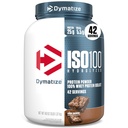 Dimatize ISO100 Proszek proteiny serwatki Izolat, Fudge Brownie, 25g białka, 3 Funt, 5,5g BCAA, Mniej niż 120 Cal., Gluten Free, 1g tłuszczu, 1g cukru, 2g karb (42 Sługi)