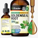 BIO KRAUTER Goldenseal Root Extract Liquid - Wegańskie wsparcie oddechowe - Golden Seal Drops - Alcohol & Sugar Free - 2 Fl.Oz.
