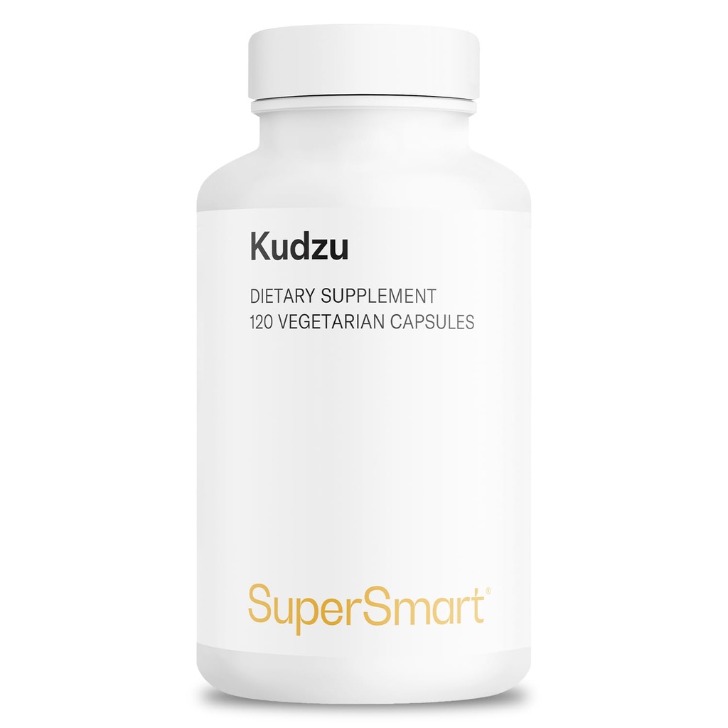 Supersmart - Kudzu Extract 500 mg Full Spectrum - Potężny wyciąg ziołowy przeciwutleniacz 124; Non- GMO & Gluten Free - 120 Kapsułki wegetariańskie