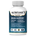 Suplement do Zdrowia Mózgu - pamięć, Focus & Brain Nourishment Support with Cognizin Citicoline, Phosfatidylserine, Shoden Ashwagandha, B Vitamin, Magnez & Zinc- 60 Nutric Wit kapsułki