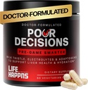 Life Happens Pour Decisions Liver Health Supplement with Milk Tistle, Witamina B6, Elektrolity - Wspiera nawadnianie i odzyskiwanie, 60 Kapsułki