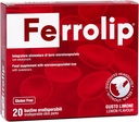 Ferrolip Żelaza suplement dla kobiet, mężczyzn i dzieci (20 Lemon aromat rozpuszczalne Sachets) - Wygoda żołądkowo- jelitowa i bez metalowego smaku - Wegan i gluten za darmo