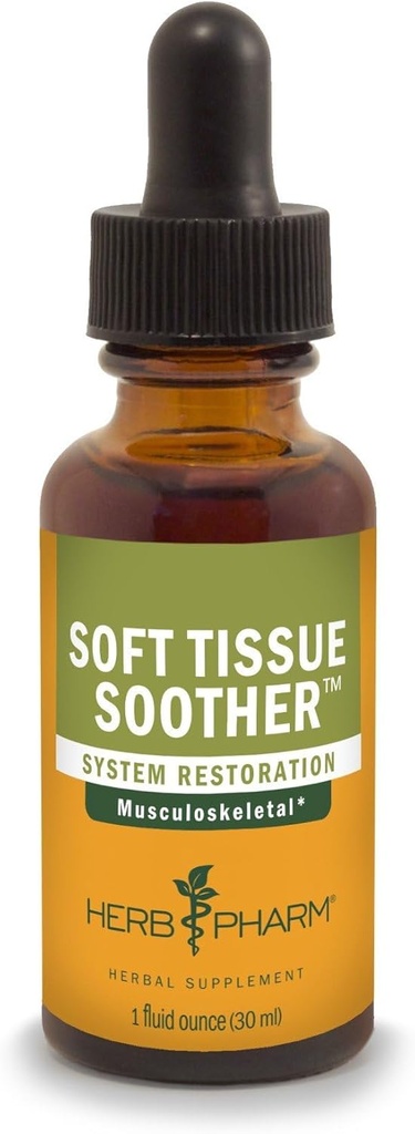 Herb Pharm Soft Tisk Soother Herbal Liquid Formuła dla wsparcia układu mięśniowo-szkieletowego - 1 unce
