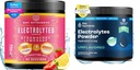 Numery KLUCZOWE Elektrolity w proszku Bundle - Juice Truskawka Lemoniada & Niearomatyzowane proszki elektrolityczne (90 Słupki każdy) - Cukier - Bezwodny, Keto- Przyjazny proszek do nawadniania dla energii, Odzysk & Wytrzymałość