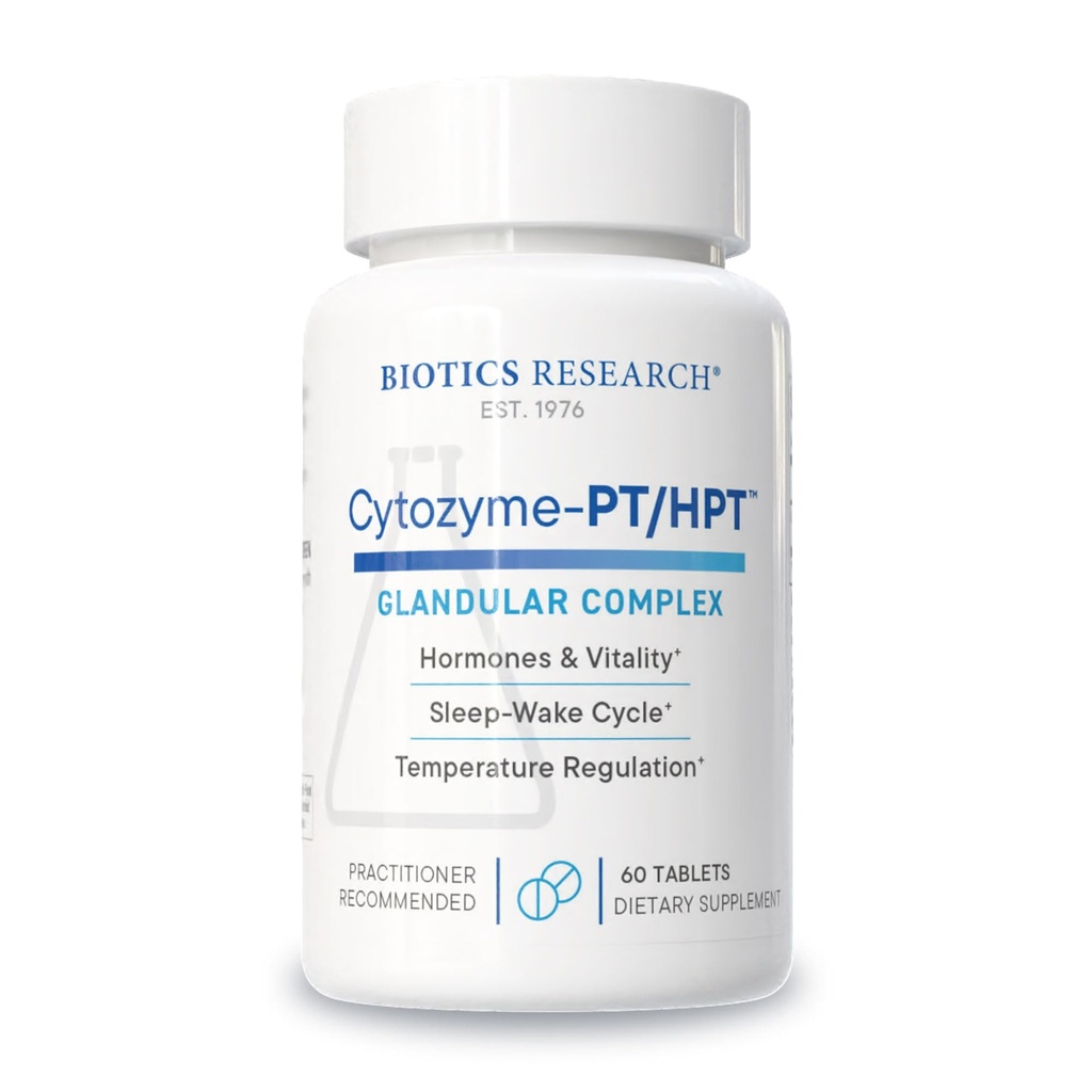 Badania nad biotyką Cytozyme PT HPT Lamb Przysadka / Hypothalamus Complex, Wspomaga Funkcję Przysadki i podwzgórza, Nadnercza Zdrowie, Mózg Boost 60 Tabletki