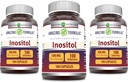 Niesamowite Inositol 500 Mg XI124; Suplement Kapsułki XI124; Non-GMO XI124; Gluten- Free XI124; Made in USA (Pack of 3 XI124; 100 Count)