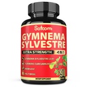 Satoomi Pure Gymnema Sylvestre Capsules Extract - 90 Kapsułek na 3- Miesiąc - W połączeniu z Neem Leaf, Święty Bazylia i Kurkumina Kurkumina Korzeń
