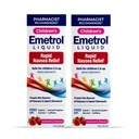 Emetrol Non- Drowsy Liquid Relief - Zdenerwowana medycyna żołądkowa - Nudności Relief dla dzieci - Mieszany aromat jagodowy - 4fl oz, 2 opakowania