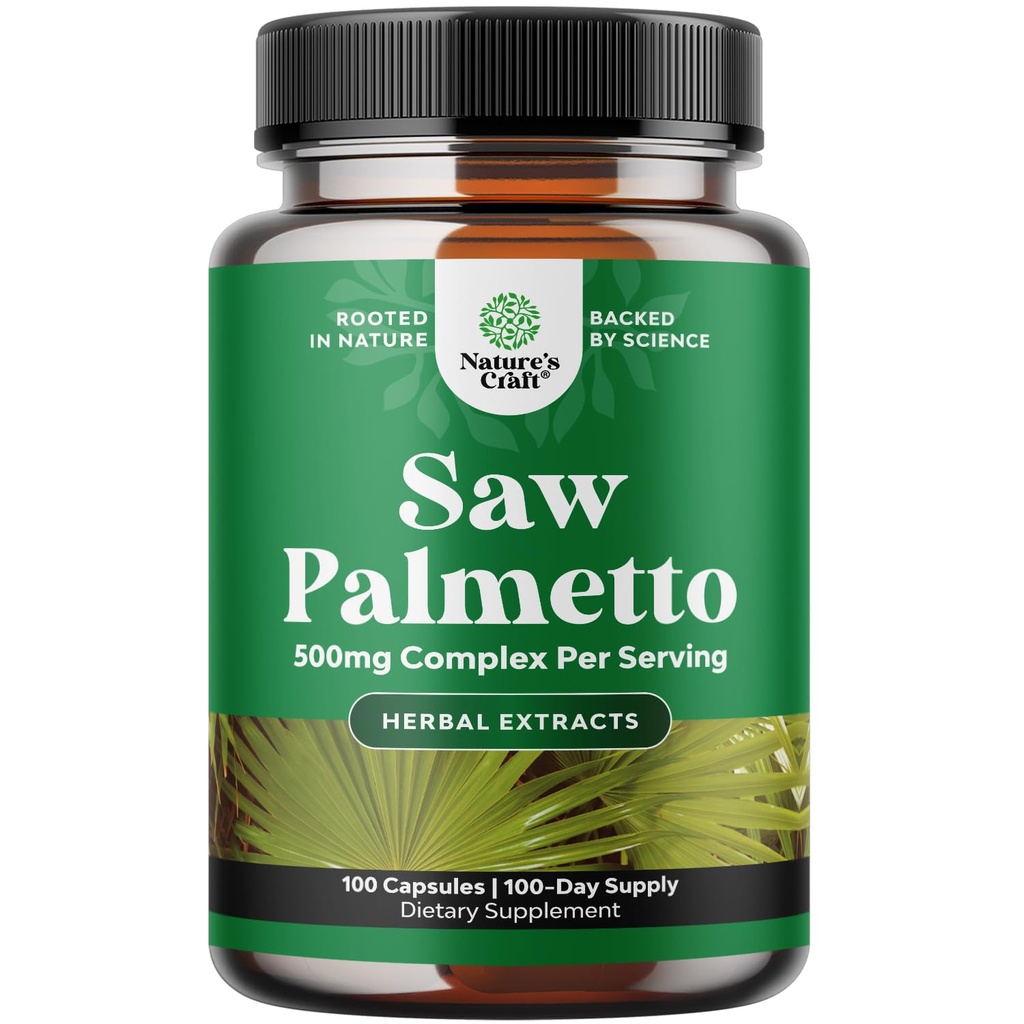 Ekstrakt Extra Siła Piła Palmetto - Zaawansowany Kompleks Ziołowy do Zdrowia Włosów i Wsparcia Urynalnego z Steroli Roślin i Flavonoidów - Pothent Herbal Supplement z 500mg na serwowanie - 100 Kapsułki
