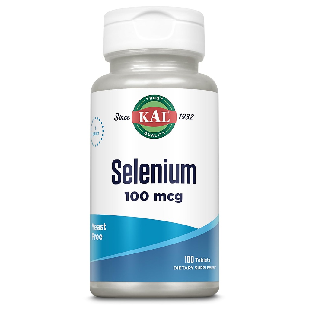 Kal 100 Mcg Selenium Yeast Darmowe tabletki, 100 Hrabia