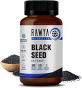 RAWYA Nutrition Black Seed Extract, Nigella Sativa, Black Cumin Seed Powder, 500 mg Każdy, Promotes Wellness, Elastyczność, i Proviant Skin, Halal, Wegan, Pure & Natural Supplement - 120 Kapsułki Vegan
