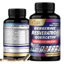 Suplement Cadane Resveratrol - 10in1 Plus z Quercetin, Berberine, Green Tea, Nasiona winorośli, Hawthorn Berry, Turmeric, Rhodiola Rosea, Ginkgo Biloba i Black Pepper - 60 Kapsułki