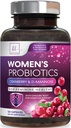 Probiotyki dla kobiet Poparcie zdrowia - 60 Miliard CFU Probiotyk kobiet, 16 Szczeliny, dla równowagi pH, Wsparcie waginalne z żurawiny dla zdrowia Gut, Urynary & Immune Support - 120 Kapsułki