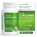 NatureCity True- Curcumin Turmeric Supplement Agregat 124; Non-GMO Tumeric and Curcumin 500mg Curcuma kapsułki Suplementy witaminy 124; Do 700% Zwiększenie wchłaniania (30 Day Supply) Agregat 124; Wspiera połączenia