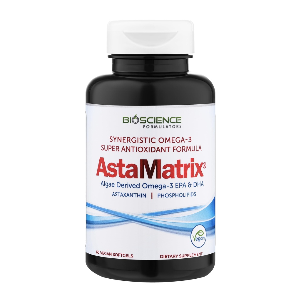 AstaMatrix ® Algal Omega 3 DHA EPA Astaksantyna Fosfolipidy 124; Vegan- Friendly Alternative to Krill Oil or Fish Oil