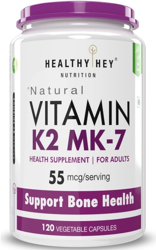 Generyczne ATS Witamina K2 Bis 124; 100% Witamina Wegetariańska K2 Korzyści w kości Zdrowie - 55mcg - 120 Witamina K27 Kapsułki