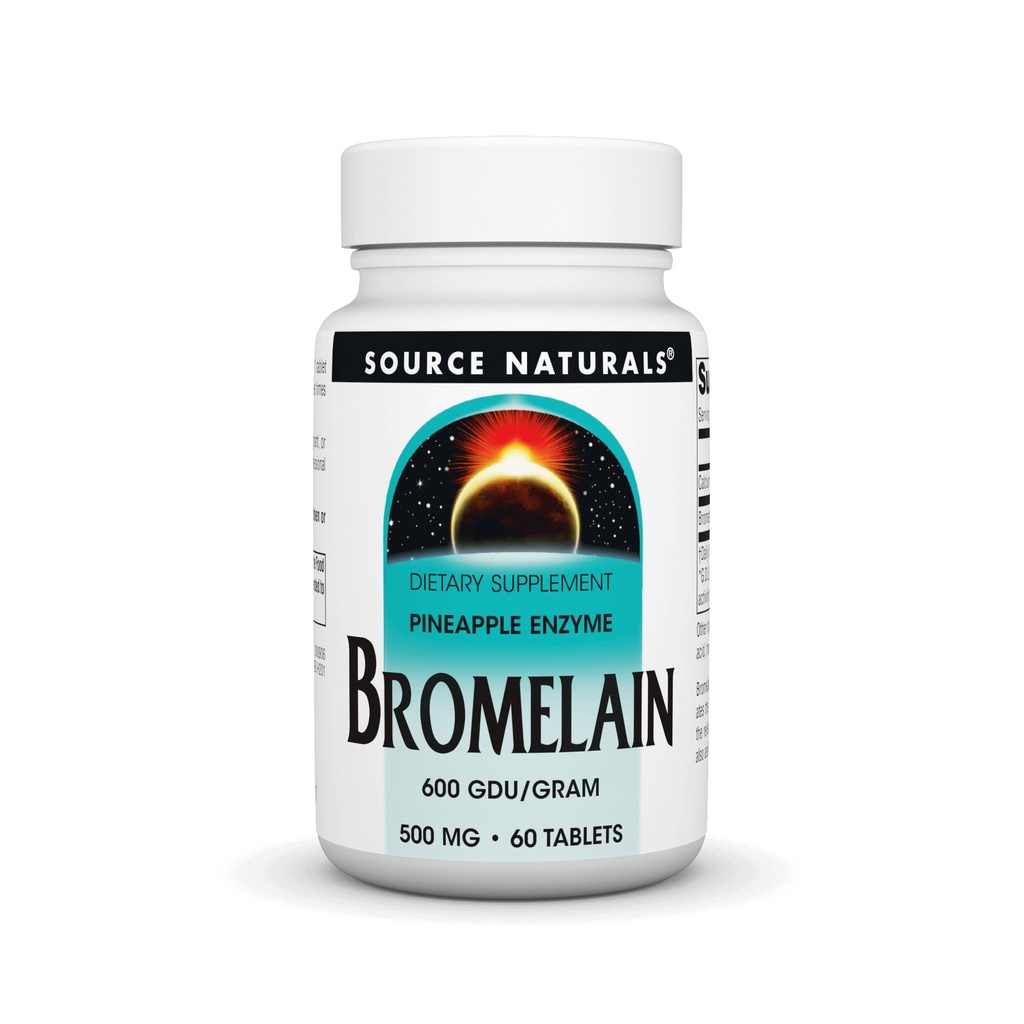 Źródło Naturals Bromelain 500 mg Proteolitic Enzym Supplement - 60 tabletek