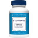 Kompleks Witaminy Shoppe B 100 - wspomaga wytwarzanie energii, funkcje układu nerwowego i metabolizm składników odżywczych - doskonałe źródło B1, B2, B6, B12, Niacyna, kwas foliowy i biotyna (100 Veggie Caps)
